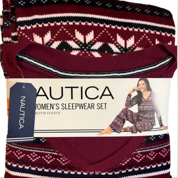 Nautica Women’s Pajamas Fleece Sleepwear Set Size XXL NWT - Picture 1 of 5